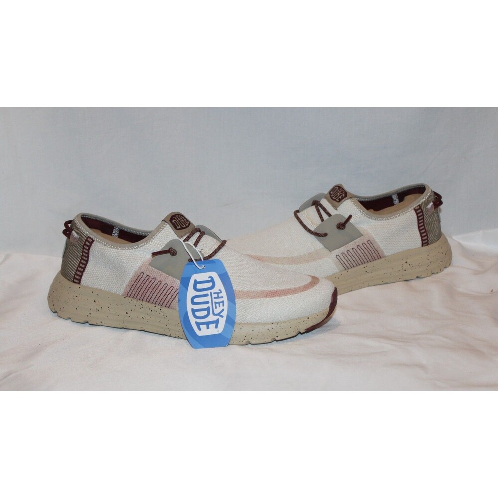 Hey Dude Sirocco Slip On Casual Sneakers Shoes MEN 13 WOMEN 14 NIB TAUPE